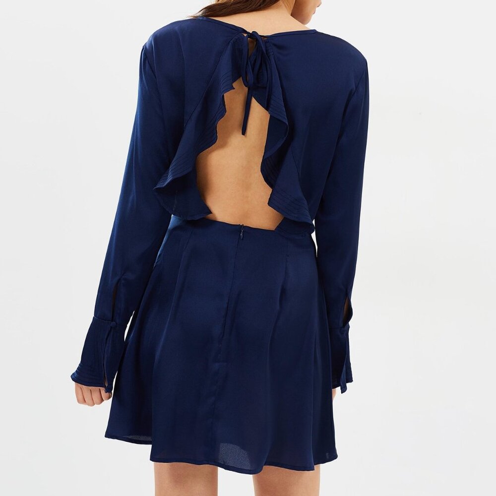 The Fifth Label Navy Blue Open Back Dress